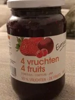Mängden socker i Confiture 4 fruit