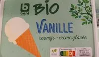 Mängden socker i Crème glacée vanille bio