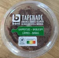 Mängden socker i Tapenade olives vertes & noires, câpres et basilic