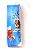 Mängden socker i Oxfam world shake juice