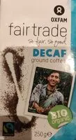 Mängden socker i Oxfam decaf grond coffee