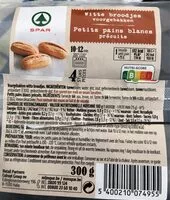 Mängden socker i Petits pains blancs précuits