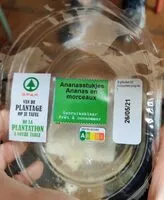 Mängden socker i ananas en morceaux