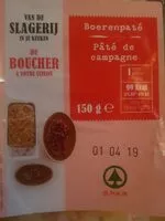 Mängden socker i Pâté de campagne