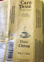 Mängden socker i Cafe Tasse White Chocolate Lemon 45 g (Pack Of 5)