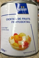 Mängden socker i Cocktail de fruits au sirop léger