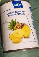 Mängden socker i Ananas en tranches au sirop léger
