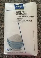 Mängden socker i Sucre fin cristallisé