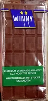 Mängden socker i Chocolat de ménage au lait et aux noisettes brisées