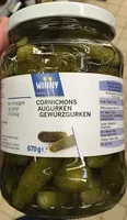 Mängden socker i Cornichons au vinaigre