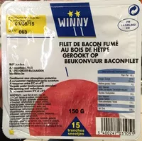 Mängden socker i Filet de Bacon Fumé au Bois de Hêtre (15 tranches)