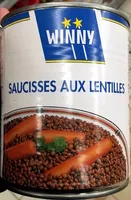 Mängden socker i Saucisses aux lentilles