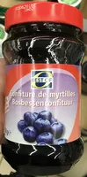 Mängden socker i Confiture de myrtilles