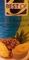 Mängden socker i Ananas en tranches au sirop