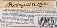 Mängden socker i Meringues Tricolore