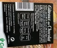 Mängden socker i Gateaux au chocolat