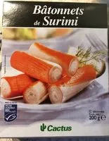 Mängden socker i Bâtonnets de Surimi