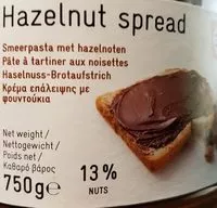 Mängden socker i Pâte à tartiner aux noisettes