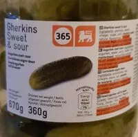 Mängden socker i Cornichons Gherking 365