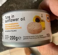 Mängden socker i Tuna in sunflower oil