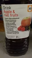 Mängden socker i Boisson pomme fruits rouges 