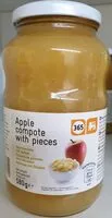 Mängden socker i Apple compote with pieces