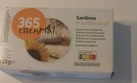 Mängden socker i Sardines sunflower oil