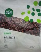 Mängden socker i ORGANIC RAISINS