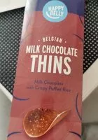 Mängden socker i Milk chocolate thins