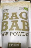 Mängden socker i Baobab En Poudre Bio - 200 G - Purasana