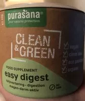 Mängden socker i Clean & Green : easy digest - food supplement