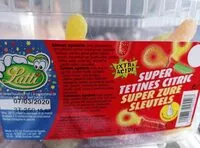 Mängden socker i Super tétines citric