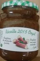 Mängden socker i Confiture de rhubarbe fraîche