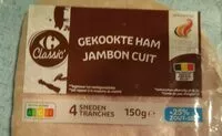 Mängden socker i Jambon cuit