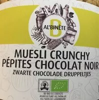 Mängden socker i Muesli crunchy pépite chocolat noir