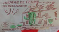 Mängden socker i Beurre de ferme au lait cru du Mouligneau salé