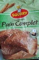 Mängden socker i Soubry farine pour pain complet