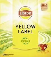 Mängden socker i Lipton Thé Noir Yellow Label 100 Sachets