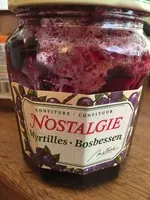 Mängden socker i Confiture De Mirtilles, Nostalgie, 265 Grammes, Marque Materne