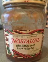 Mängden socker i Confiture De Rhubarbe Rose, Nostalgie, Marque Materne