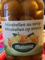 Mängden socker i Mirabelles au sirop