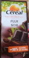 Mängden socker i Céréal Barre Chocolat Noir