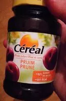Mängden socker i Céréal confiture de prunes