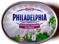 Mängden socker i Philadelphia, fromage frais ail et fines herbes