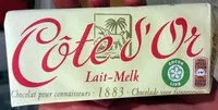 Mängden socker i Côte d'or Lait-Melk