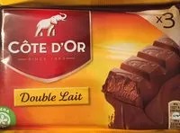 Mängden socker i Côte D'or Bâtons Praliné Double Lait 3-pack X24