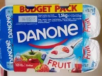 Mängden socker i Fruit entier (budget pack)