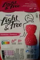 Mängden socker i Light & Free framboise