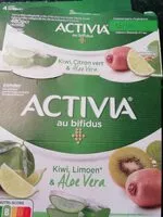 Mängden socker i Activia kiwi limoen&Aloe Vera