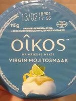 Mängden socker i Oikos à ma grecque saveur virgin mojito